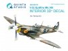 Quinta Studio QD32019 Spitfire Mk.VIII 3D-Printed & coloured Interior on decal paper (for Tamiya kit) 1/32